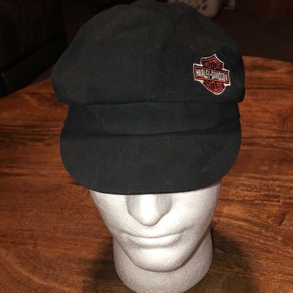 Harley-Davidson Black Logo Newsboy Hat - Picture 1 of 6